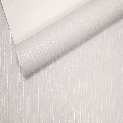 Grandeco Glitz Plain Silver Grey Abstract Modern Washable Paper Wallpaper