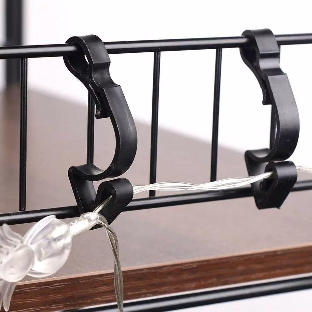 EONLION 80-Piece Black Plastic Gutter Hanging Hooks, 500 mm – 2