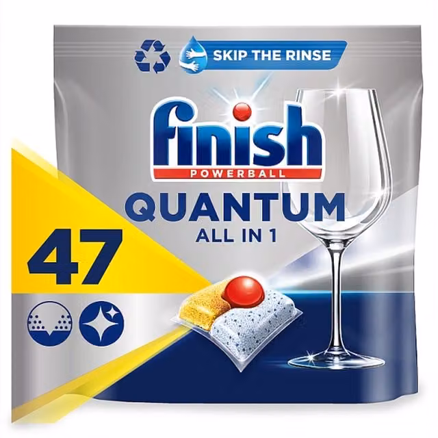 Finish Quantum All in One Dishwasher Tablets, 42 Count, Multicolour