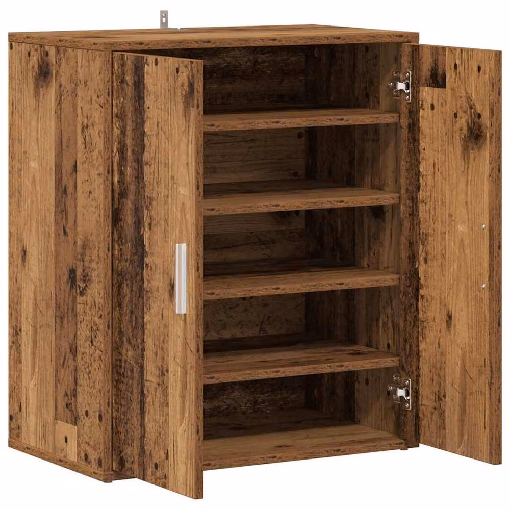 Berkfield Home Rustic Shoe Cabinet in Brown, W/D/H: 60 x 35 x 70 cm – 4