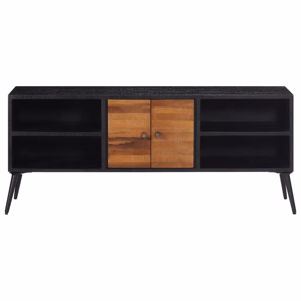Berkfield Home Rustic Solid Reclaimed Teak TV Cabinet in Brown, W/D/H: 112 x 31 x 45 cm – 2