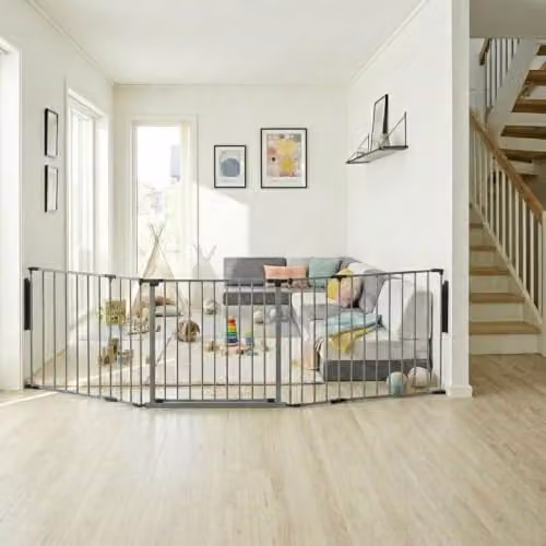 Safetots Premium Multi Panel Room Divider in Grey, H 70 cm, W 154 cm – 2