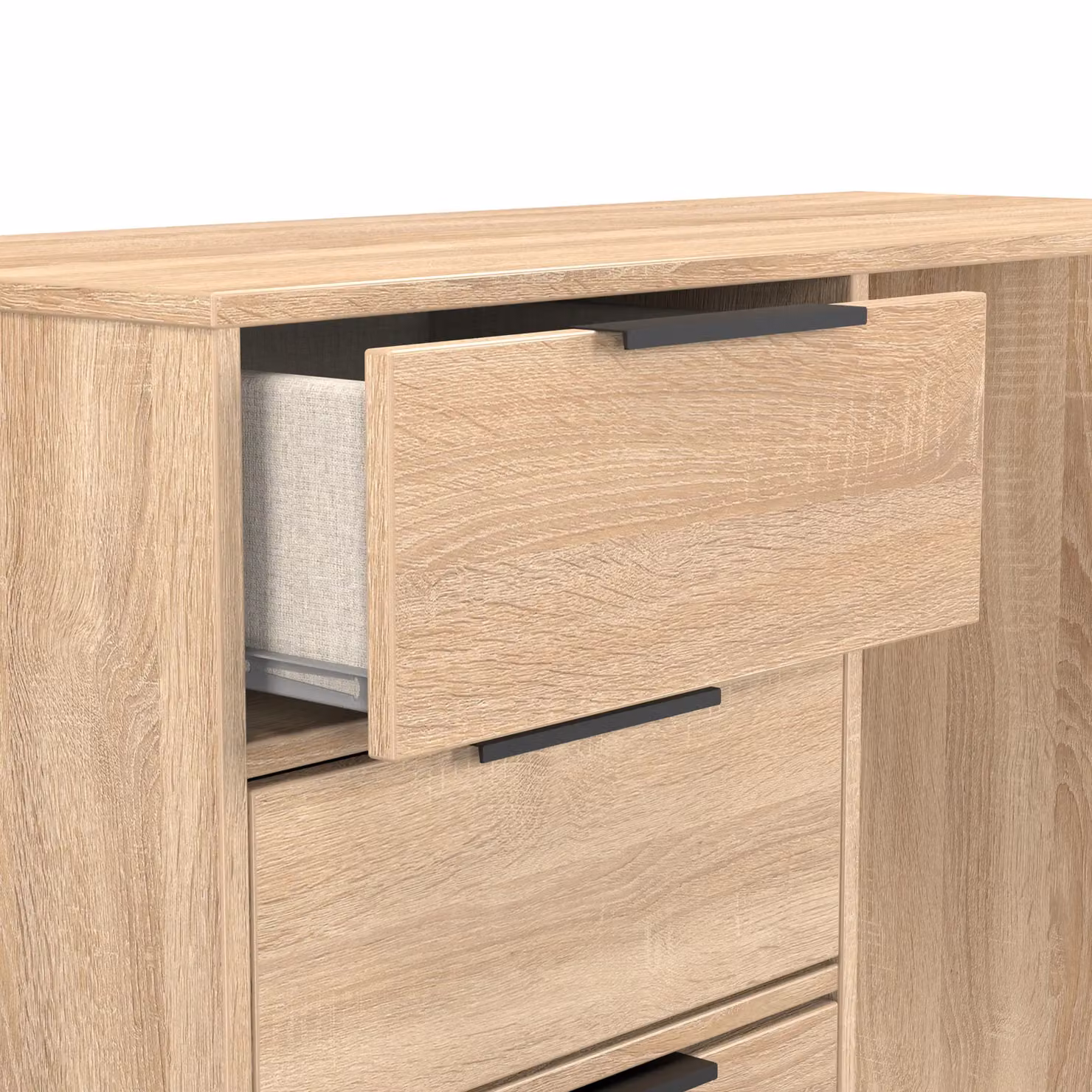 Ready Assembled 2 U Fuji 4 Drawer Vanity in Light Oak – 4