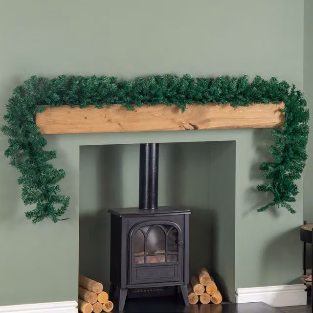 Samuel ALEXANDER 2.7m Plain Green Christmas Garland with 260 Tips – 1