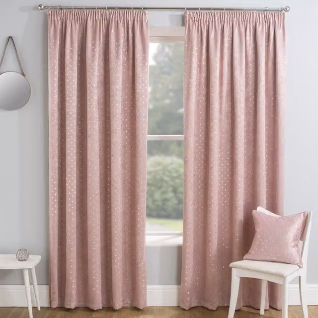 Terrys Gemini Thermal Blockout Curtains in Pink