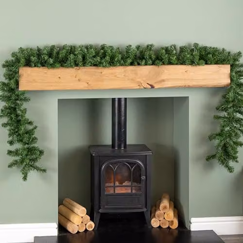Samuel Alexander 2.7m Plain Green Colorado Artificial Christmas Garland