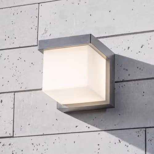 CGC Lighting Black Cube LED Outdoor Wall Light, 4000k Natural White, IP65, W/D/H: 13.0 x 11.5 x 11.5 cm – 1