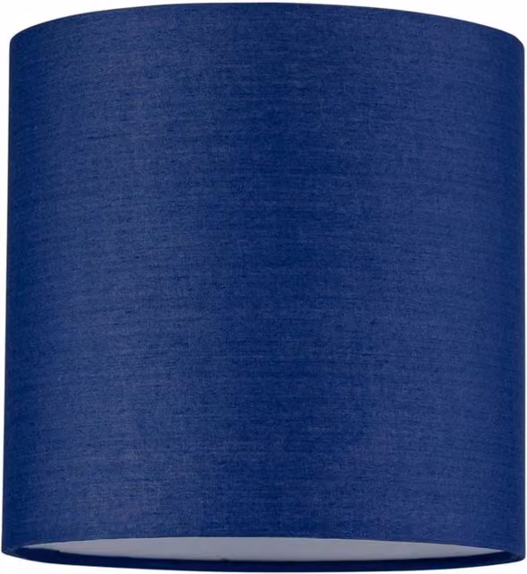 First Choice Lighting Navy Blue Cotton Cylinder Table Shade, Diameter: 17 cm – 1