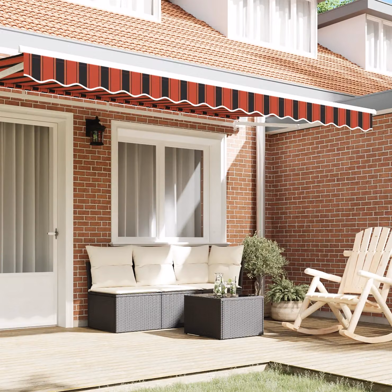 Berkfield Home Awning Valance, Multicolour, W: 380 cm, H: 20 cm, D: 20 cm – 3