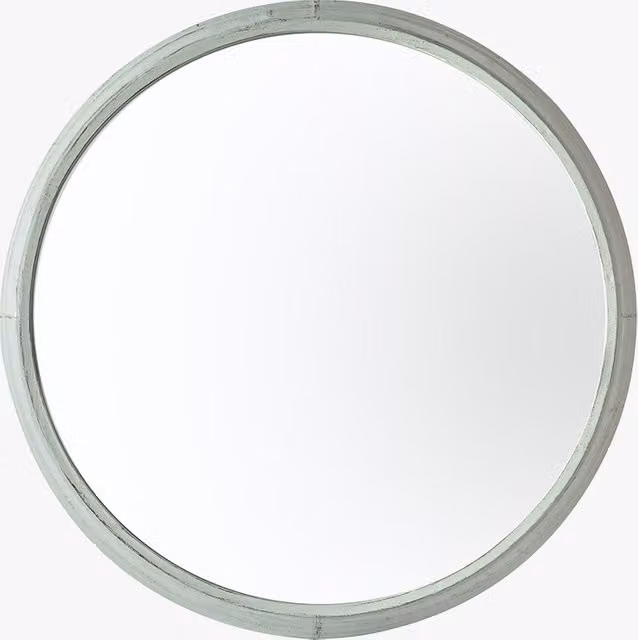 Perch & Parrow Porte Round Outdoor Mirror in Green