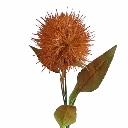 Yellow Globe Thistle Artificial Leaf Design Flowers – 1
