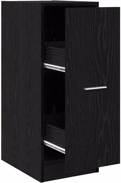 Berkfield Home Apothecary Cabinet in Black Oak, W/D/H: 30 x 41 x 77.5 cm – 1