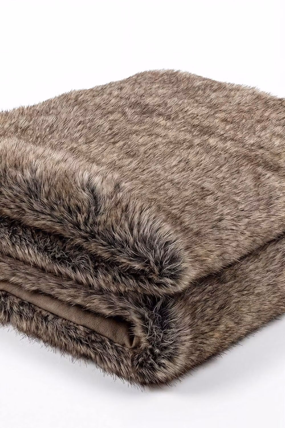 The Lyndon Company Honeyveld Soft Luxe Faux Fur Throw, Brown Multicolour, W: 150 cm, D: 200 cm – 3