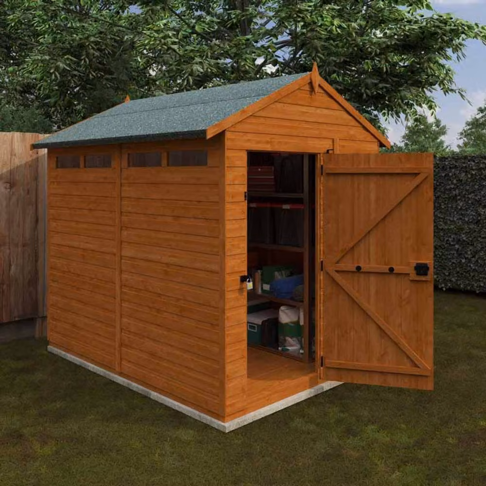 Buttercup Farm 8x6 Flex Apex Security Wood Chicken Coop in Burnt Orange and Grey, W175 x D238.8 x H23.32 cm – 2
