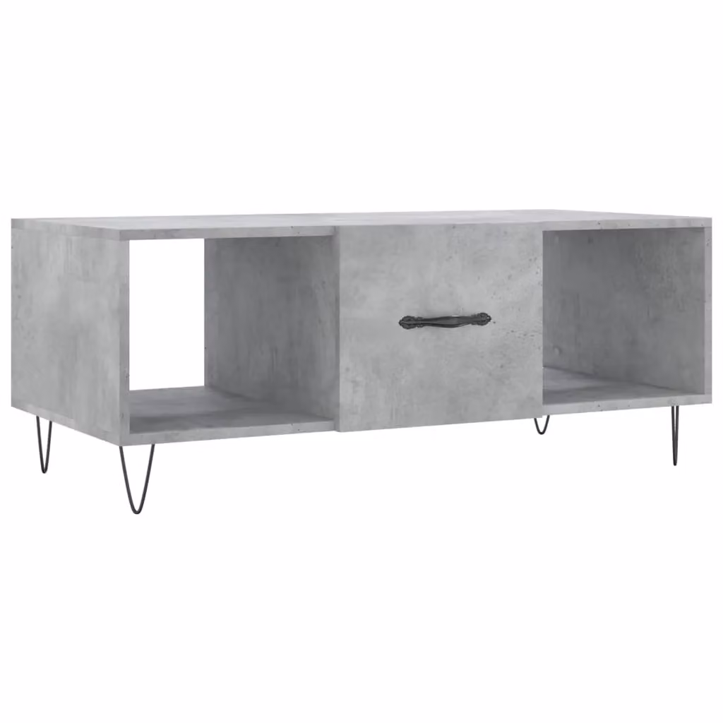 Berkfield Home Concrete Grey Industrial Coffee Table, W/D/H: 102 x 50 x 40 cm – 2