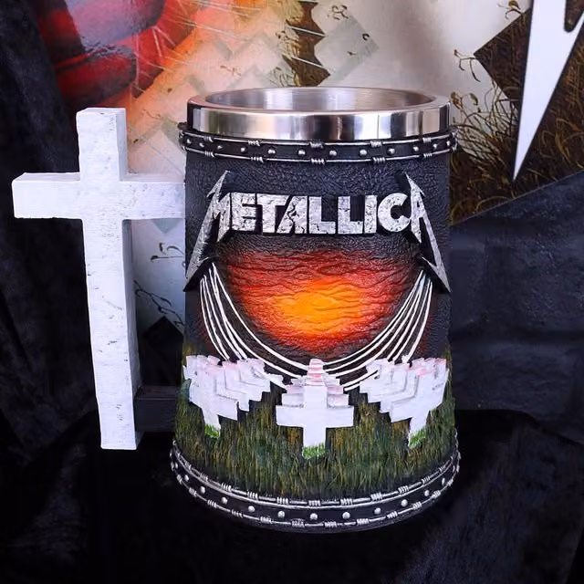 Nemesis Now! Black and White Resin Mug, Height: 15.5 cm