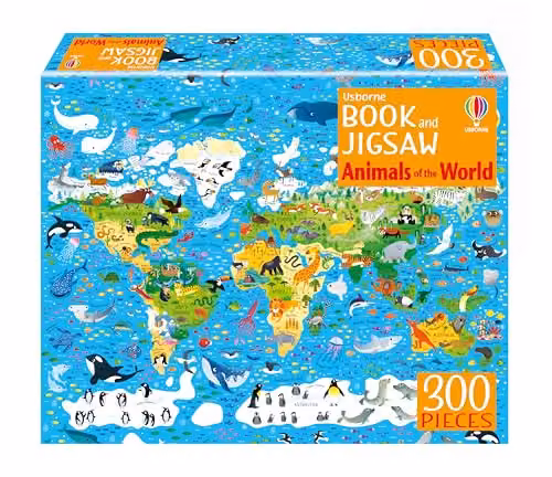 Usborne Animals of the World Book and Jigsaw Set, Multicolour, Paperback