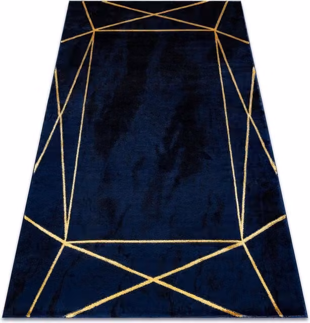 RugsX Emerald Blue Geometric Rectangular Rug, W: 140 cm, D: 190 cm