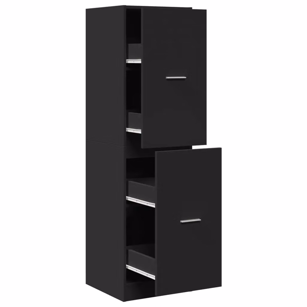 Berkfield Home Apothecary Cabinet in Black, W/D/H: 40 x 41 x 144.5 cm – 2