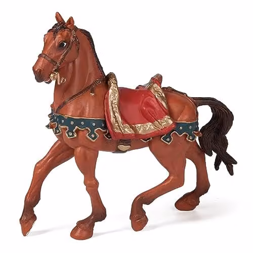 Papo Caesar’s Horse Figure from the Historical Collection in Brown and Multicolour