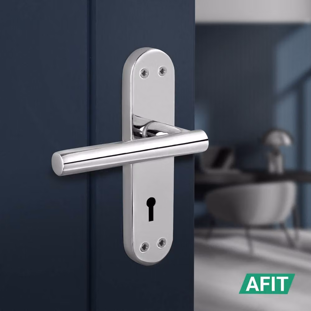 AFIT Chrome T-Bar Handle Sashlock Hinges and Backplate Set in Silver, 1 Pair, 150 x 150 mm – 4