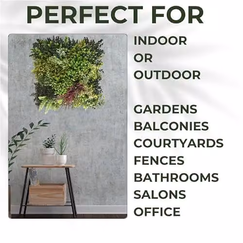 Ark Mat Purple Strand Artificial Plant Wall Panel, Green, W/D/H: 50 x 50 x 15 cm – 4