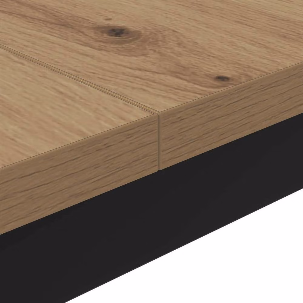 FORGEVIO Artisan Oak Coffee Table in Light Oak, W/D/H: 80 x 80 x 45 cm – 2