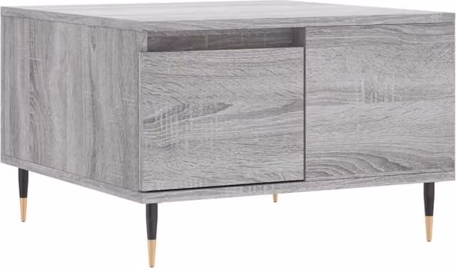 Berkfield Home Modern Square Coffee Table in Grey, W/D/H: 55 x 55 x 36.5 cm