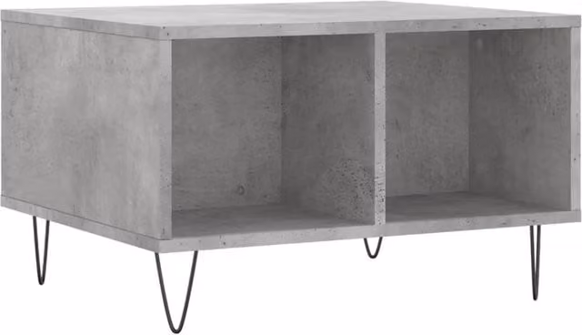 Berkfield Home Modern Grey Coffee Table, W: 60 cm, D: 50 cm, H: 36.5 cm
