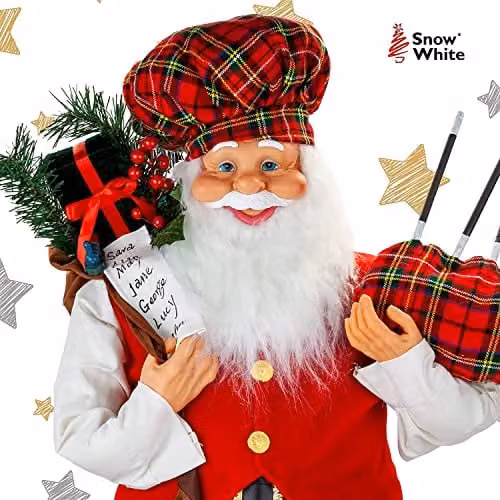 VFM e-Store Festive Scottish Standing Father Christmas in Red – 8