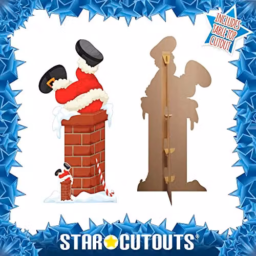 Star Cutouts SC1651 Santa Claus In Chimney Multicolour Cardboard Cutout – 3