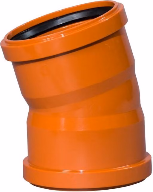 PBSL Group Orange Drainage Bend Double Socket 15 Degree 110mm