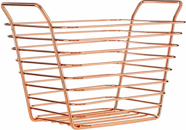 Orsina Small Gold Metal Wire Basket