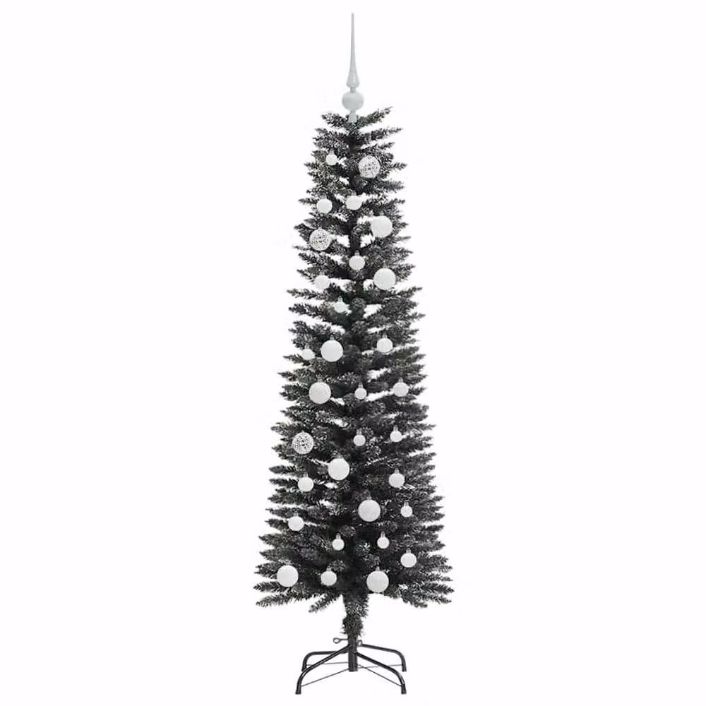 Berkfield Home Elegant Artificial Christmas Tree with 150 LEDs, Green, H x W x D: 150 x 43 x 43 cm – 4