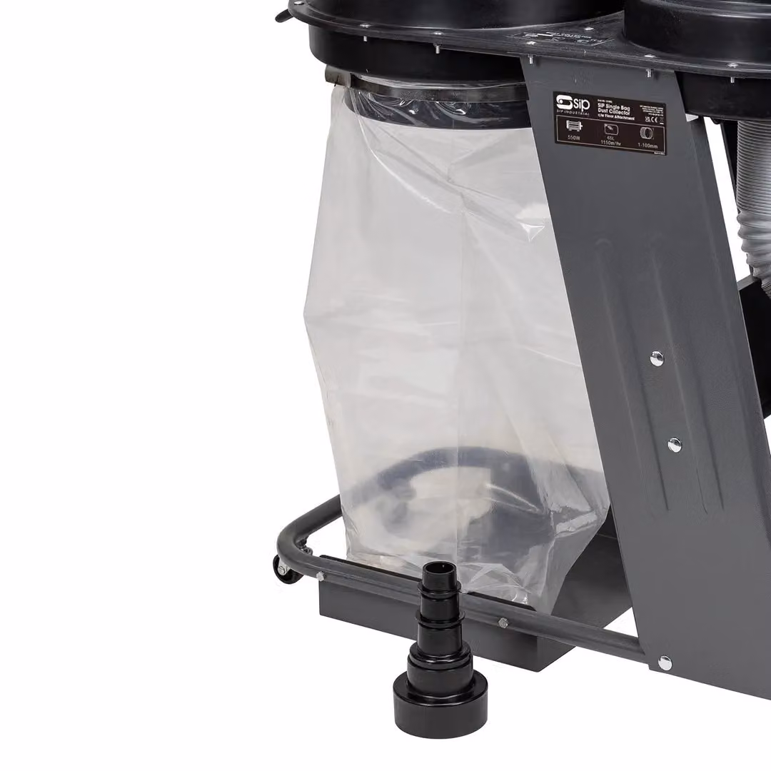 SIP Single Bag Dust Collector with Attachments, Silver and Multicolour, L148.0 x W90.0 x H58.0 cm – 3