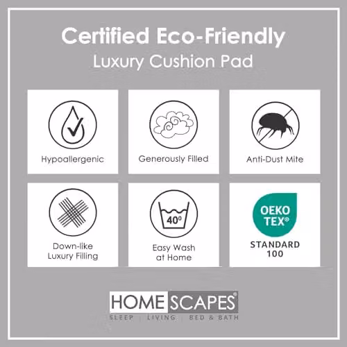 Homescapes White Super Microfibre Rectangular Cushion Inserts W/D/H: 40 x 30 x 30 cm – 2