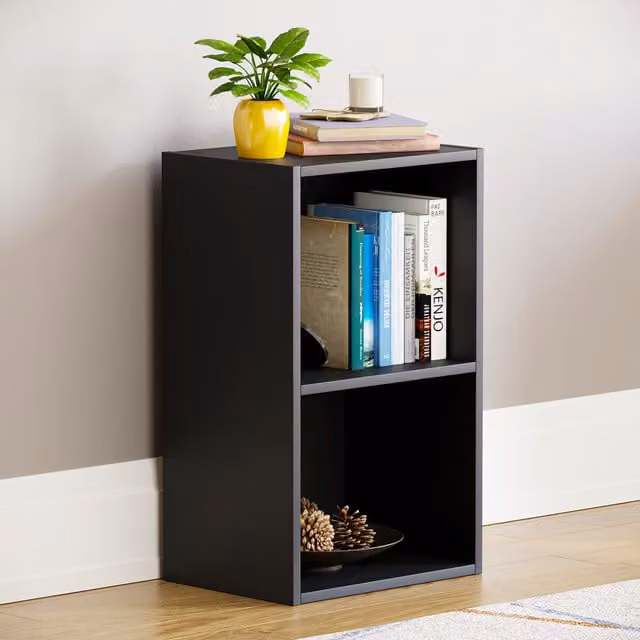 Vida Designs Oxford Cube 2 Tier Bookcase in Black