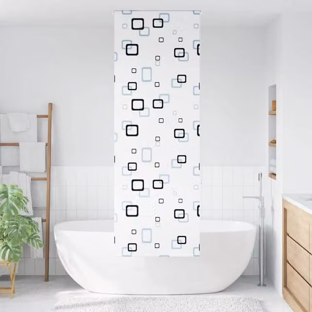 Berkfield Home White Opaque Shower Roller Blind, W/H: 80 x 240 cm