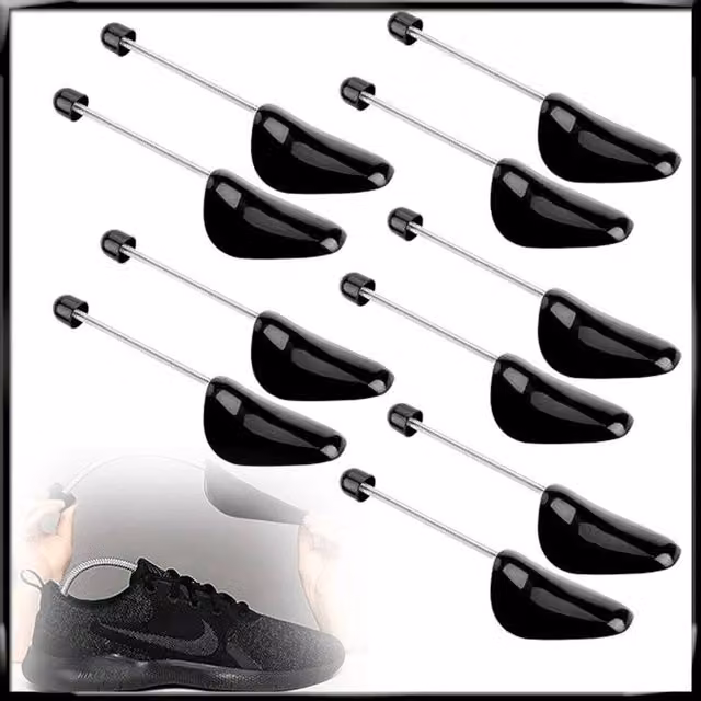 NESTLUNE Adjustable Plastic Shoe Tree Shaper for Men and Women, Black