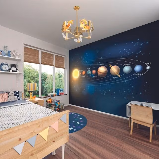 Origin Murals Planets Multicolour Rectangular Wall Mural