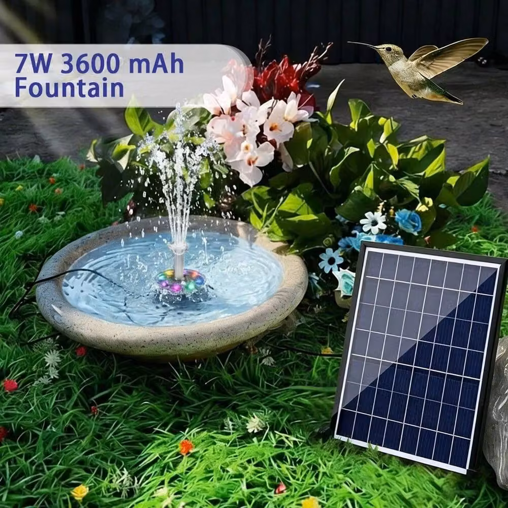 EONLION 7W Solar Fountain Pump for your Garden in Black – 5