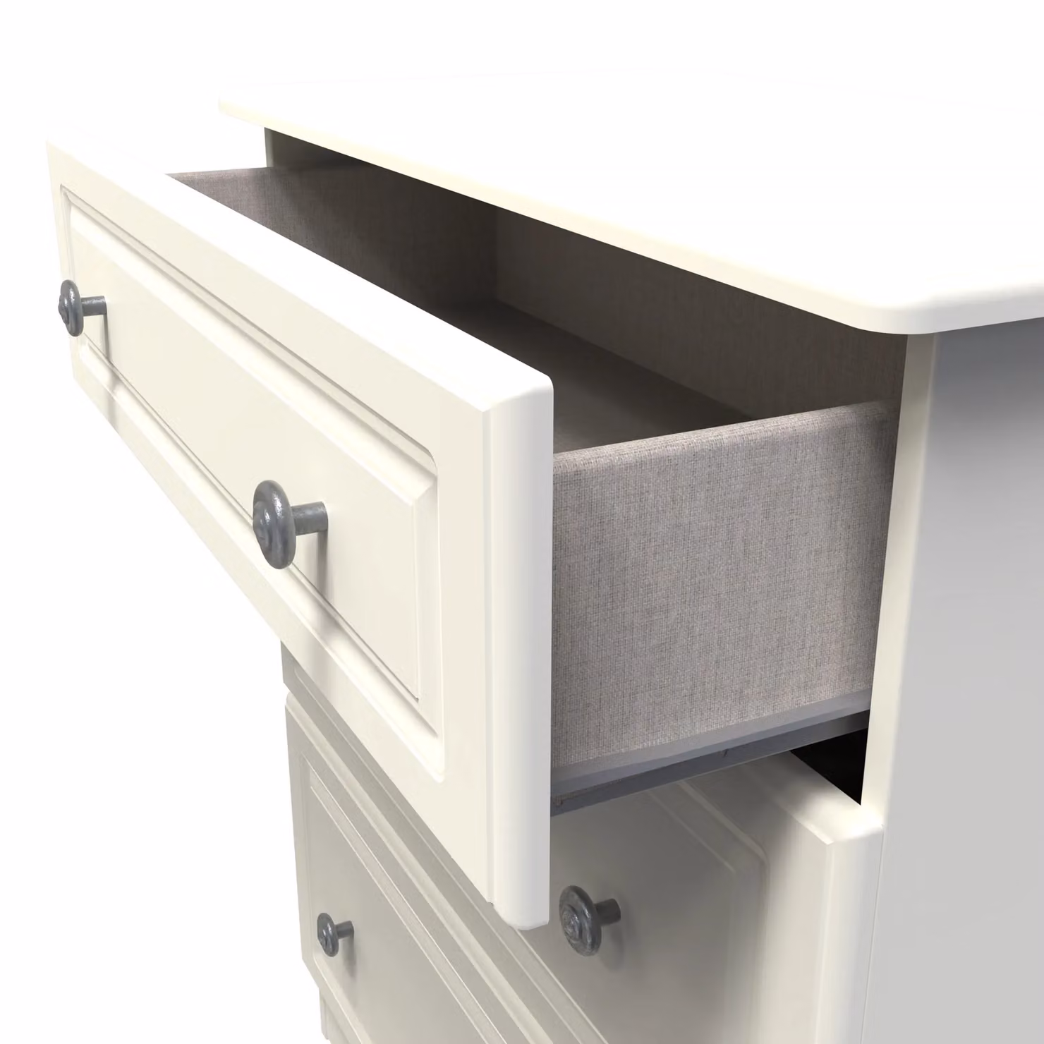 2 U Stirling 3 Drawer Deep Chest in Cream – 2