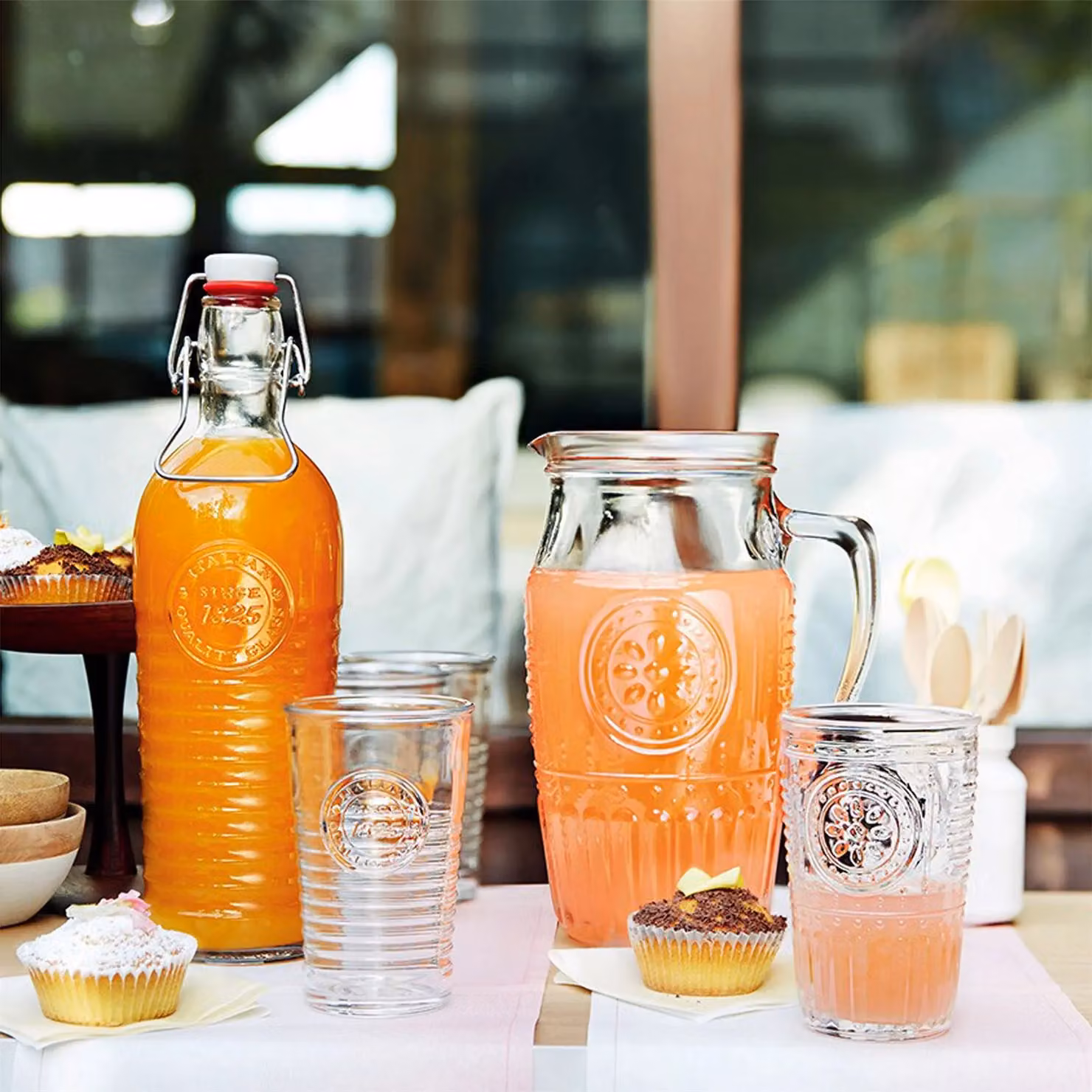 Bormioli Rocco 7 Piece Romantic Glass Water Jug and Glasses Set in Transparent – 2