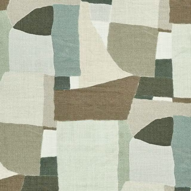 Prestigious Textiles Eastwood Fabric in Fennel Green and Multicolour