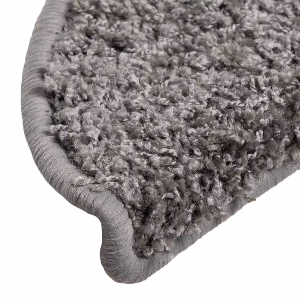 Berkfield Home Self-Adhesive Stair Mats, 10 Pack, Grey, W: 56 cm, D: 17 cm, H: 3 cm – 4