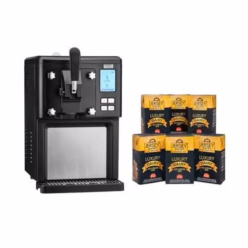Cooks Professional Luxury Soft Serve Ice Cream Maker in Black with 1.5L Self-Cooling Compressor and Digital Display