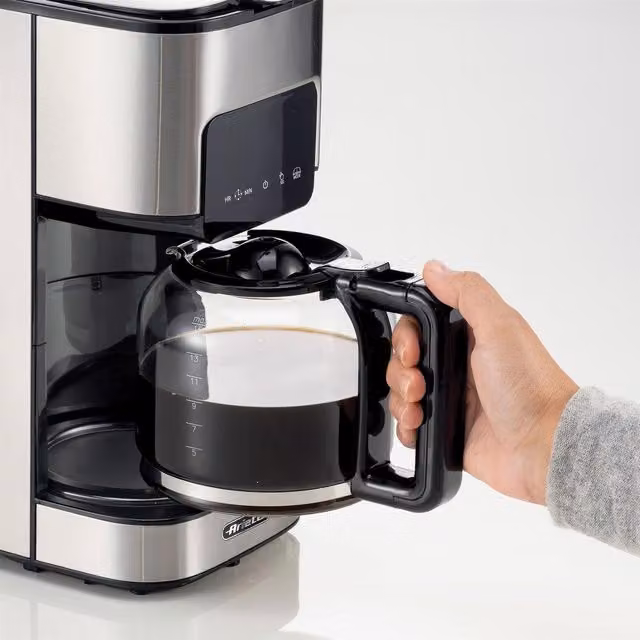 Ariete Digital Filter Coffee Machine with Touch Display and Timer, Black and White, 1.5L