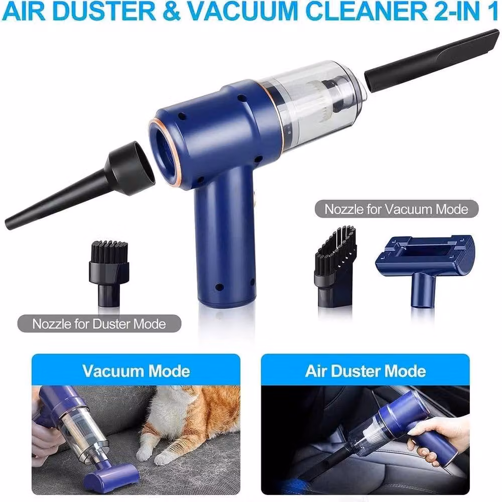 Kelvenix Rechargeable Wireless Vacuum Cleaner in Blue for Pet Hair and Car Use – 4