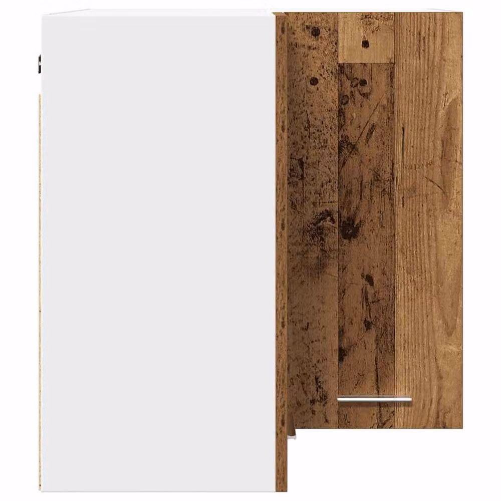 Berkfield Home Lyon Wall Mounted Corner Cabinet in Old Wood Brown, W/D/H: 57 x 57 x 60 cm – 4