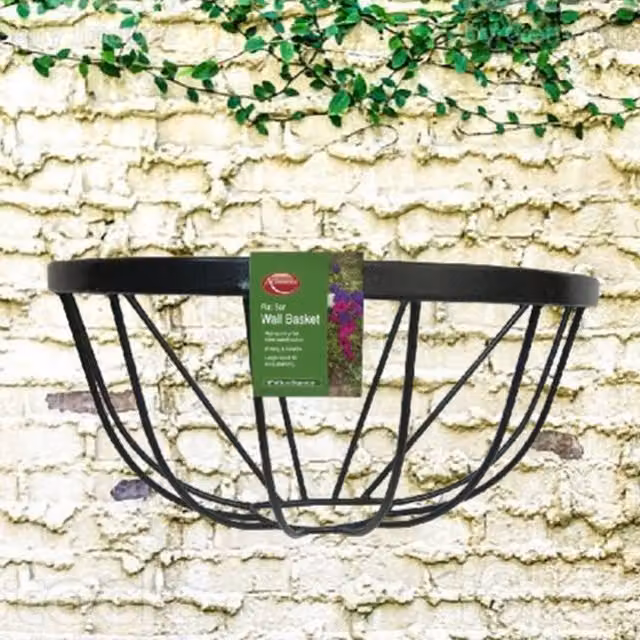 Ambassador Black Wrought Iron Garden Wall Trough Planter and Window Box